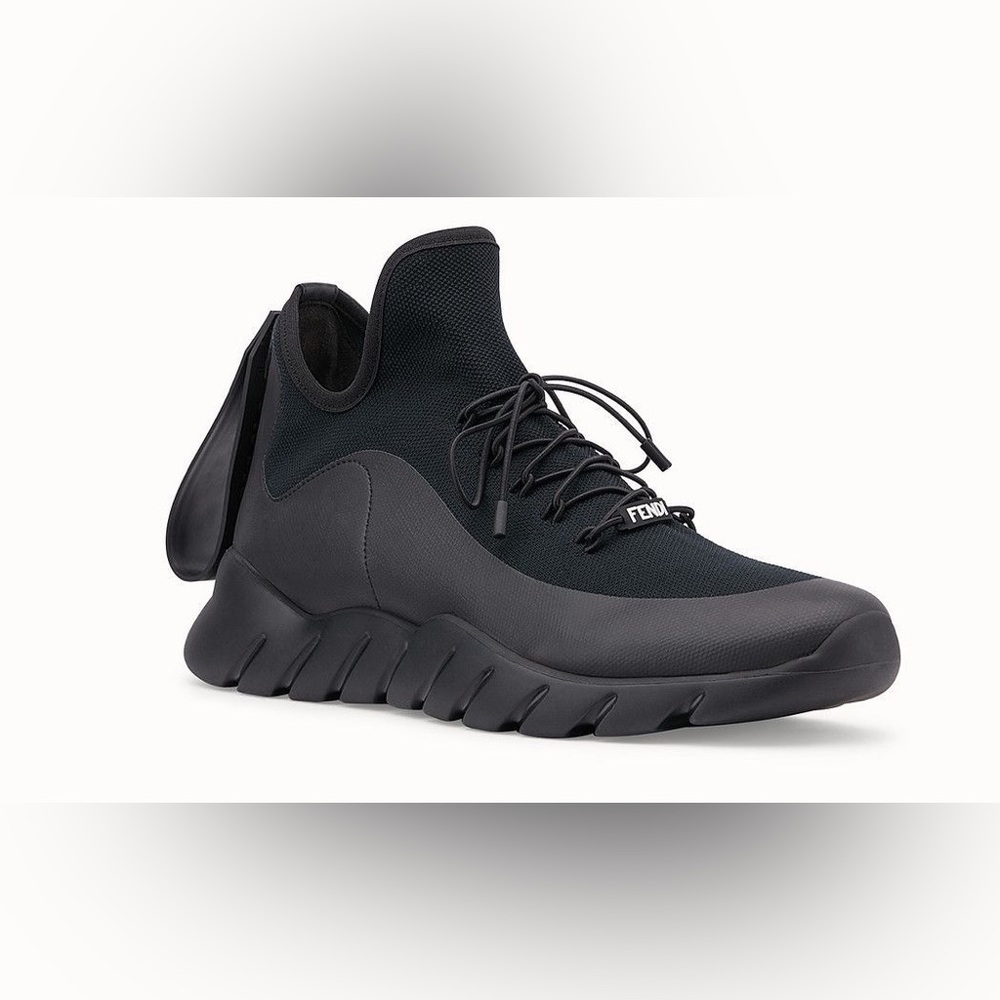 Fendi Men's Black High-Top Sneakers